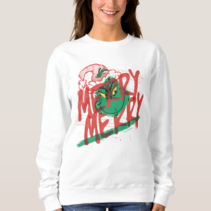 Grinch Merry Merry Grunge Graphic Sweatshirt