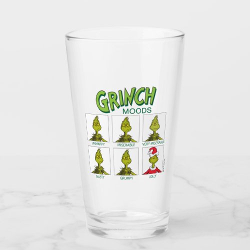 Grinch  Moods Chart Christmas Edition Glass