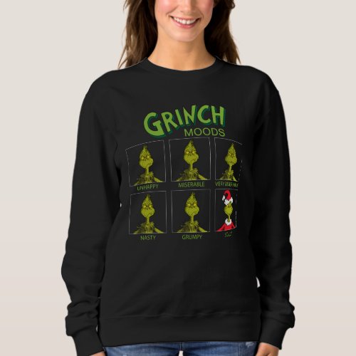 Grinch  Moods Chart Christmas Edition Sweatshirt