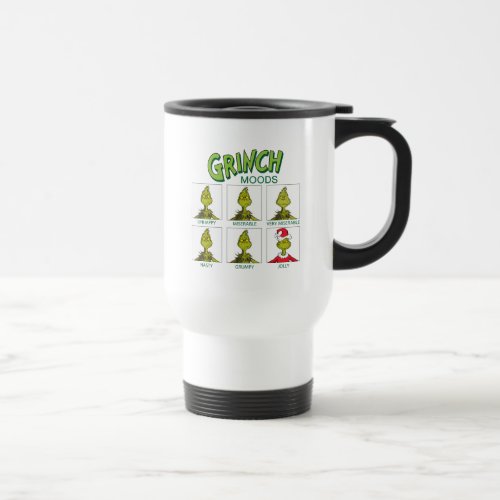 Grinch  Moods Chart Christmas Edition Travel Mug