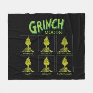 Grinch Moods Chart Fleece Blanket