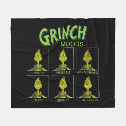 Grinch  Moods Chart Fleece Blanket