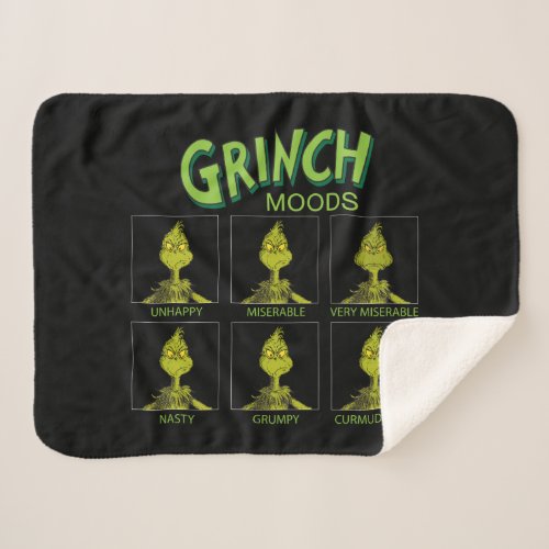 Grinch  Moods Chart Sherpa Blanket