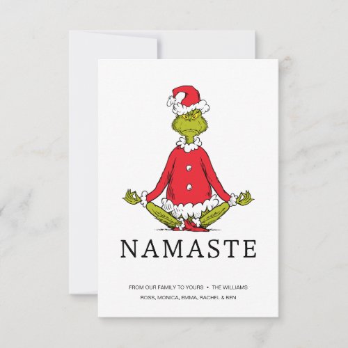 Grinch  Namaste Santa Claus Card