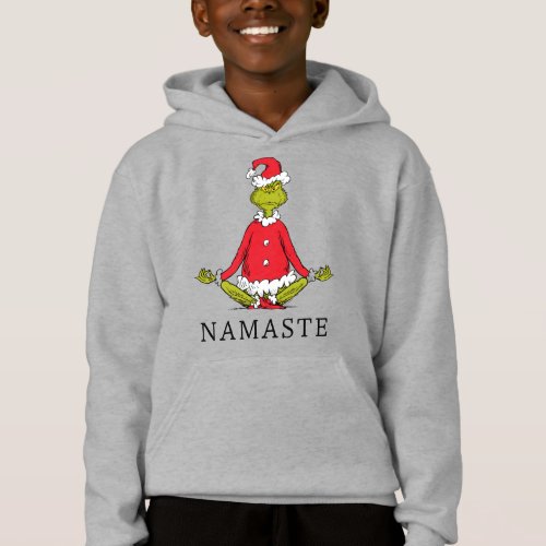 Grinch  Namaste Santa Claus Hoodie