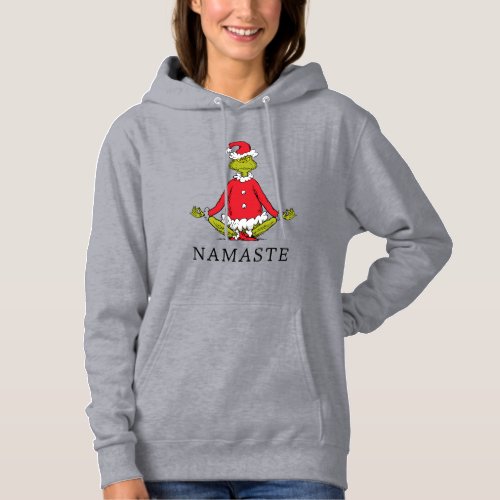 Grinch  Namaste Santa Claus Hoodie