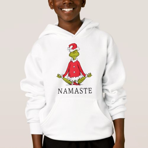 Grinch  Namaste Santa Claus Hoodie