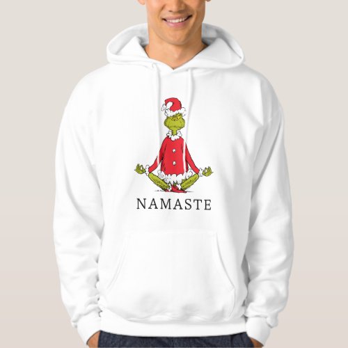 Grinch  Namaste Santa Claus Hoodie