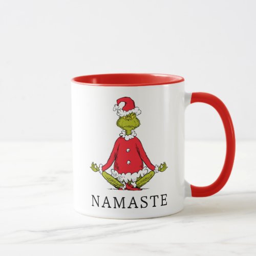 Grinch  Namaste Santa Claus Mug