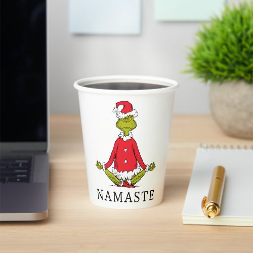 Grinch  Namaste Santa Claus Paper Cups