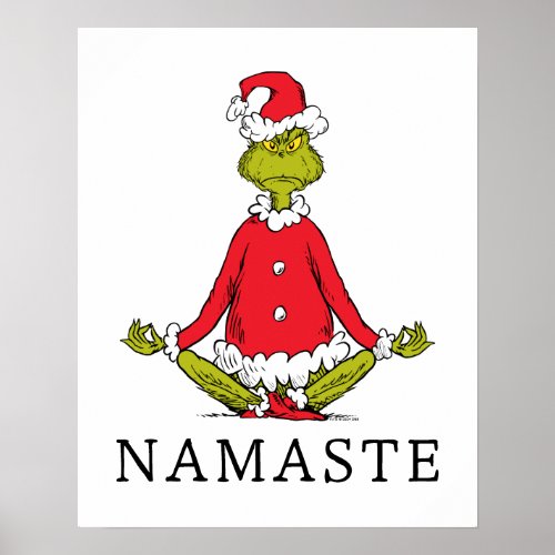 Grinch  Namaste Santa Claus Poster