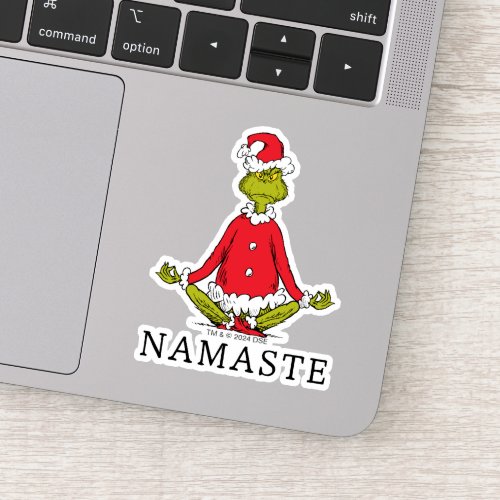 Grinch  Namaste Santa Claus Sticker
