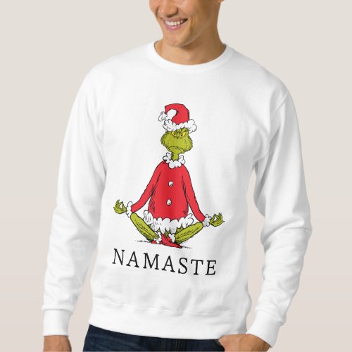 Grinch  Namaste Santa Claus Sweatshirt