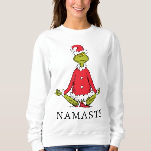 Grinch  Namaste Santa Claus Sweatshirt