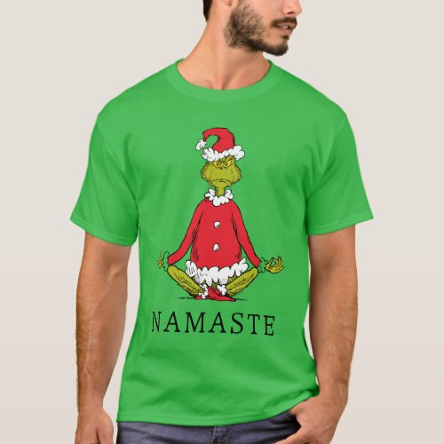 Grinch  Namaste Santa Claus T_Shirt