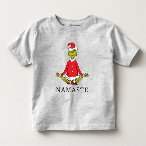 Grinch  Namaste Santa Claus Toddler T_shirt