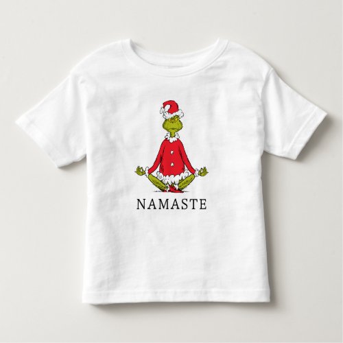 Grinch  Namaste Santa Claus Toddler T_shirt