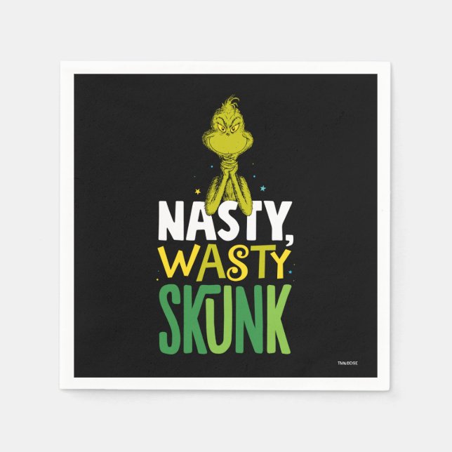 Grinch | Nasty Wasty Skunk Napkins (Front)