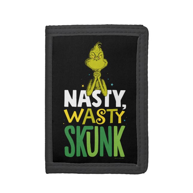 Grinch | Nasty Wasty Skunk Trifold Wallet (Front Vertical)