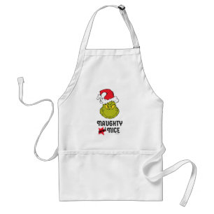 Grinch Naughty and Nice Adult Apron