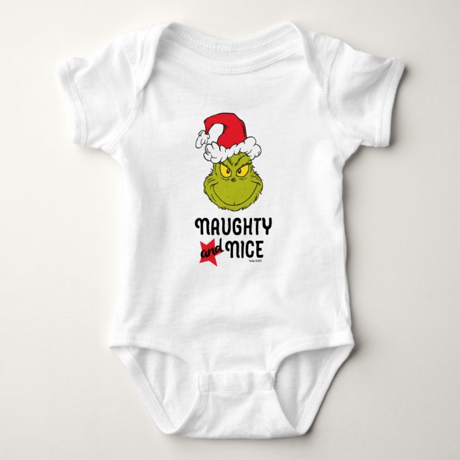 Grinch | Naughty and Nice Baby Bodysuit (Front)