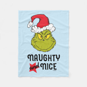 Grinch Naughty and Nice Fleece Blanket