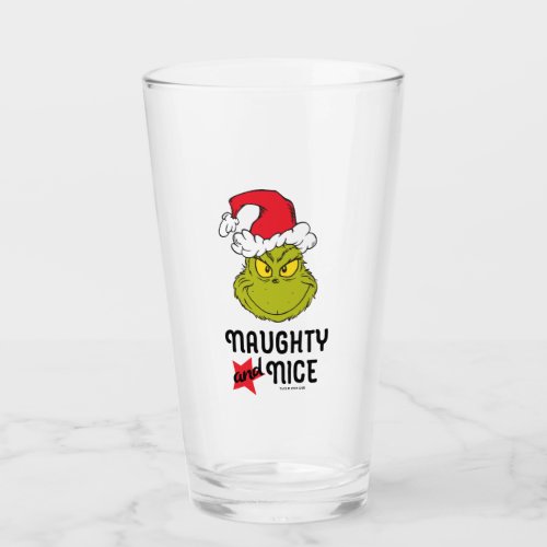 Grinch  Naughty and Nice Glass