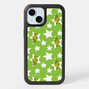 Grinch Peeking Star Pattern iPhone 15 Case