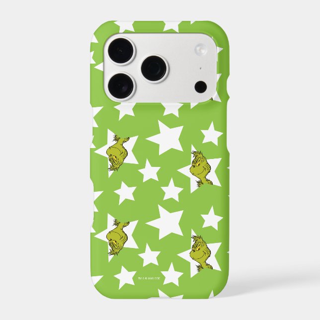 Grinch Peeking Star Pattern Iphone Case (Back)