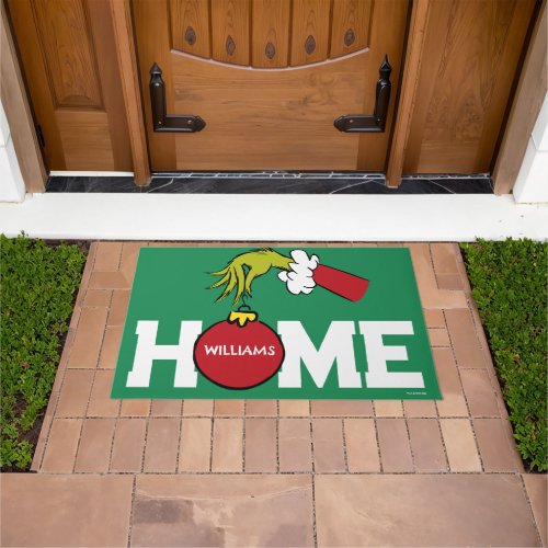 Grinch  Personalized Name Doormat