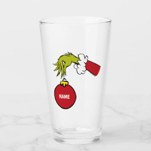 Grinch Personalized Name Glass