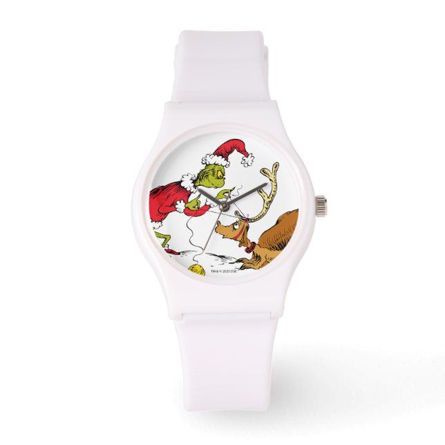 Grinch Prepares Max the Reindeer Watch (Front)