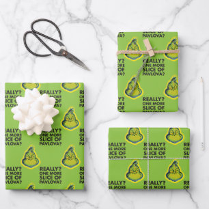 Grinch Really? One More Slice of Pavlova? Qu Wrapping Paper Sheets