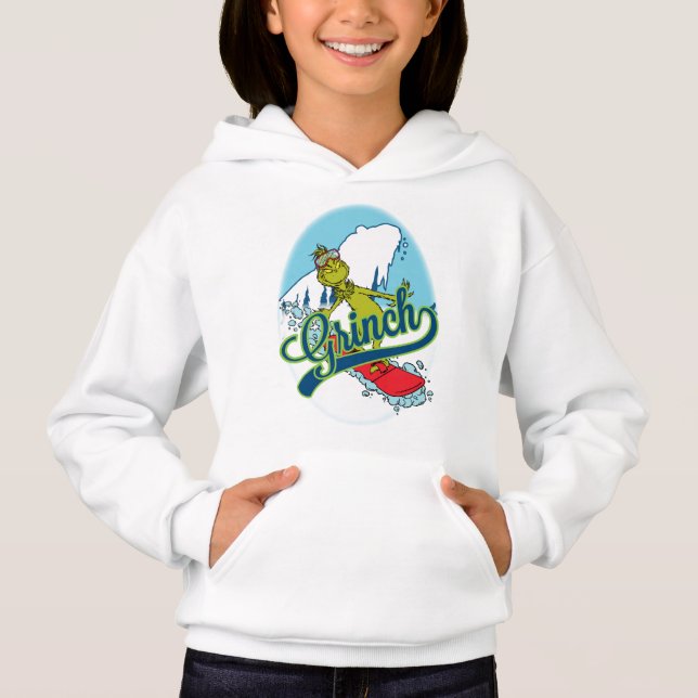Grinch Snowboarding Hoodie (Front)