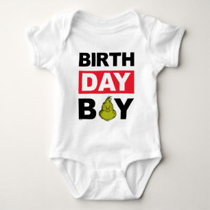 Grinch Snowflake Birthday Boy Baby Bodysuit