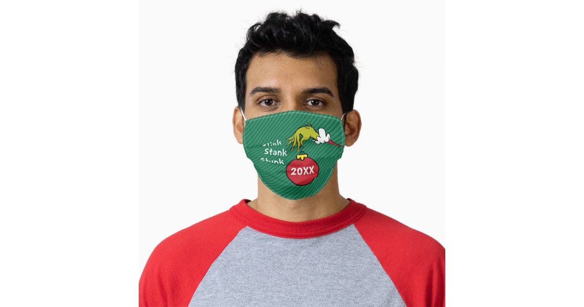 Grinch | Stink Stank Stunk 2020 Adult Cloth Face Mask | Zazzle