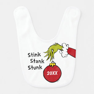 Grinch Stink Stank Stunk Baby Bib