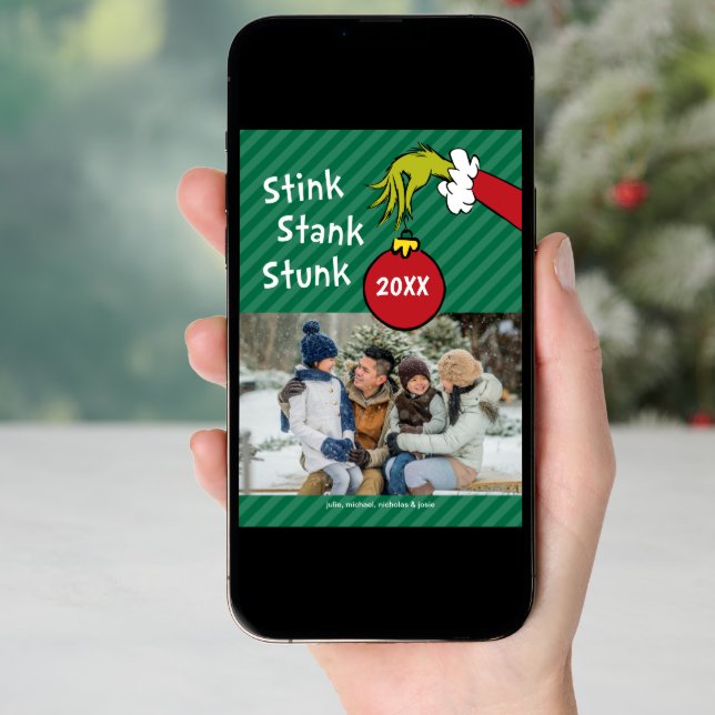 Grinch | Stink Stank Stunk Holiday Card (Front Digital)