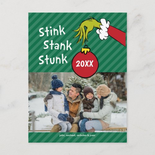 Grinch  Stink Stank Stunk Holiday Postcard