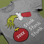 Grinch | Stink Stank Stunk Tri-Blend Shirt<br><div class="desc">This fun "Grinch Stink Stank Stunk" t-shirt features one of the Grinch's most memorable lines from How the Grinch Stole Christmas, paired with a bold and festive design. A perfect shirt for fans of Dr. Seuss' classic story, it adds a touch of holiday humor and charm to your Christmas wardrobe....</div>