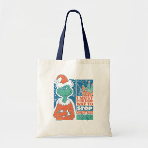 Grinch Stop Christmas Vintage Graphic Tote Bag