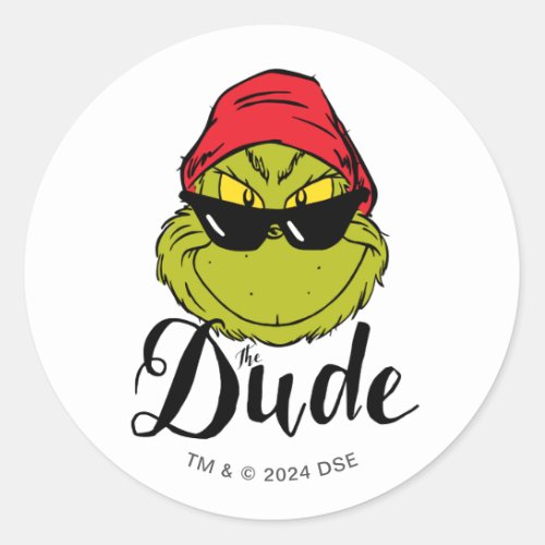 Grinch  The Dude Classic Round Sticker