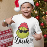 Grinch | The Dude T-Shirt<br><div class="desc">The holidays will not be complete without Grinch!  HOW Grinch STOLE CHRISTMAS is a classic story of a town called Who-ville and how the Christmas spirit can melt even the coldest of hearts.</div>