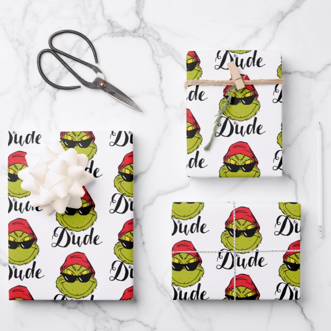 Grinch | The Dude Wrapping Paper Sheets (Front)