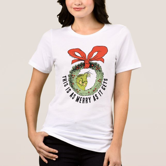 Grinch | This Is As Merry As It Gets Tri-Blend Shirt (Front)