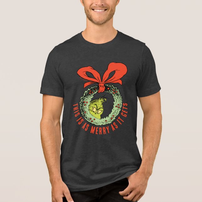 Grinch | This Is As Merry As It Gets Tri-Blend Shirt (Front)