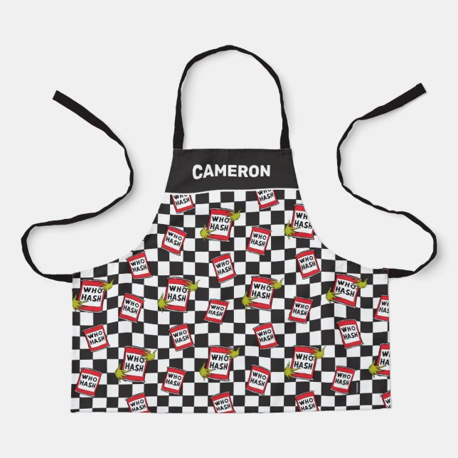 Grinch | Who Hash Pattern Apron (Front)