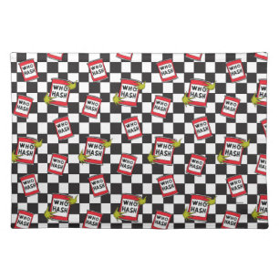 Grinch   Who Hash Pattern Cloth Placemat