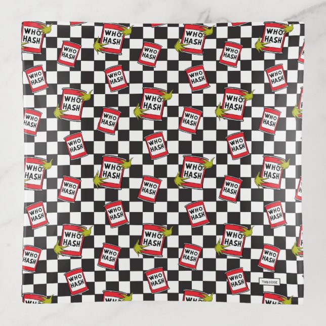 Grinch | Who Hash Pattern Trinket Tray (Front)