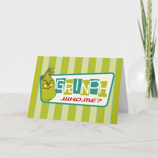 Grinch - Who Me? Holiday Card (Front)
